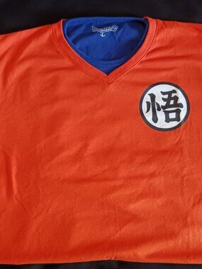 Official Dragon Ball Z Shirt Mens Large Orange Super Saiyan Anime Manga Adult